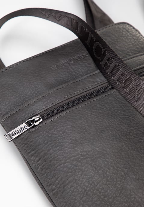 Bolso bandolera pequeño Wittchen para hombre en piel sintética gris - Image 5