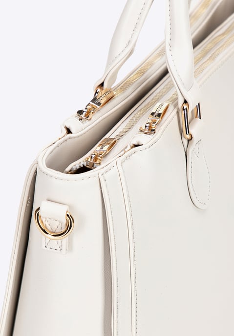 Bolso Wittchen para portátil de 14, 5" para mujer, piel sintética, color crema - Image 4