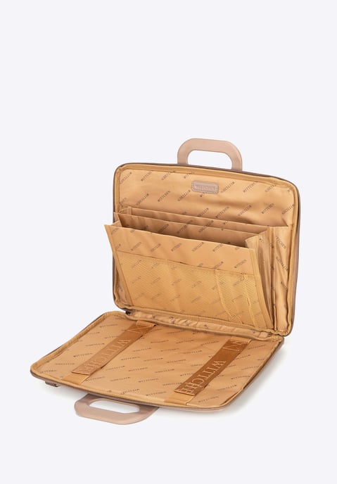 Bolso Wittchen para portátil de 15 pulgadas para mujer en piel sintética, beige - Image 4