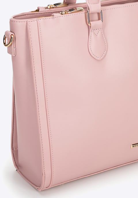 Bolso Wittchen para portátil de 14, 5" para mujer en piel sintética rosa - Image 4