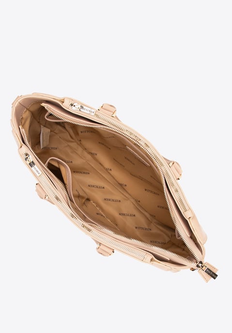Bolso Wittchen para portátil de 14, 5" para mujer, piel sintética, beige - Image 4
