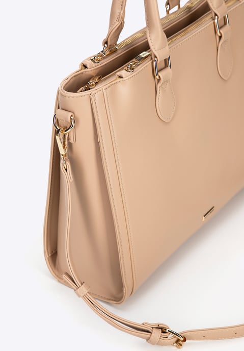 Bolso Wittchen para portátil de 14, 5" para mujer, piel sintética, beige - Image 5