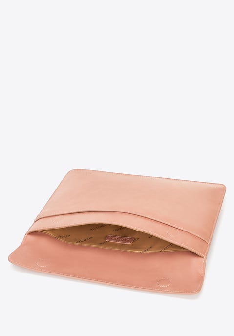 Funda para portátil Wittchen de 13" para mujer en piel sintética rosa - Image 2