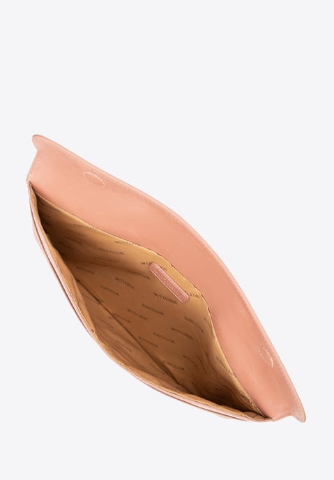 Funda para portátil Wittchen de 13" para mujer en piel sintética rosa - Image 3