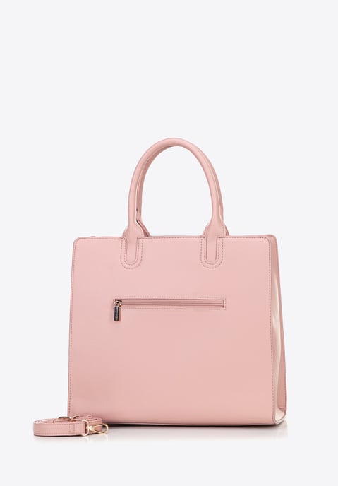 Bolso para portátil Wittchen de 13" para mujer en piel sintética rosa - Image 2