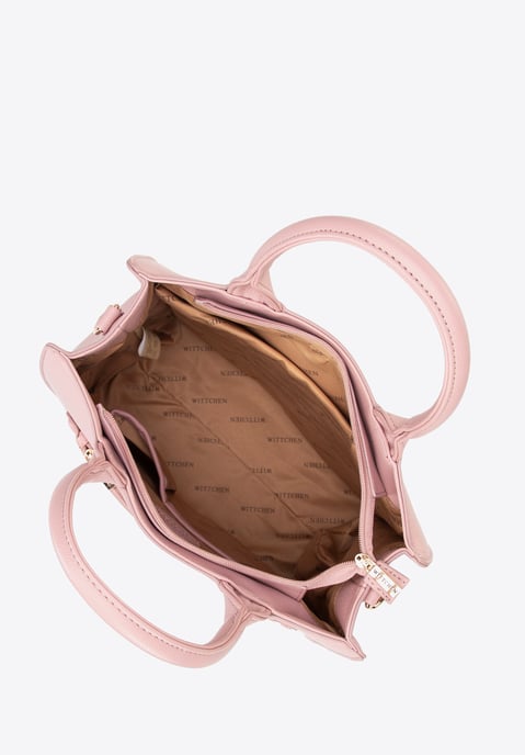 Bolso para portátil Wittchen de 13" para mujer en piel sintética rosa - Image 3