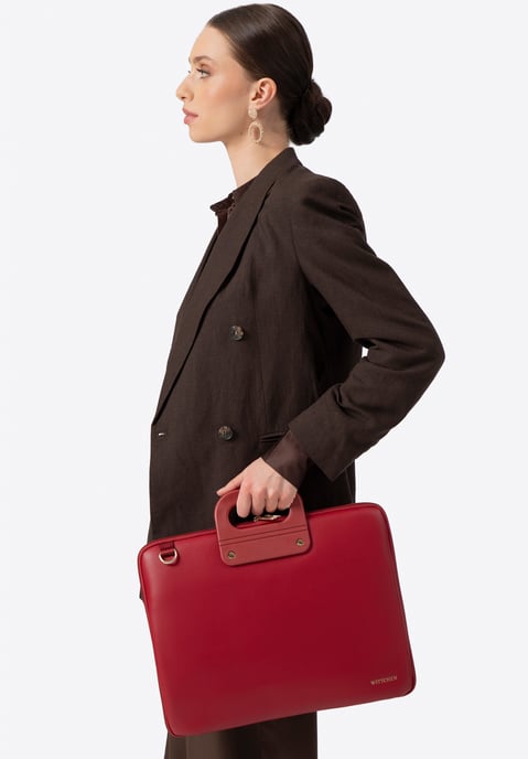 Bolso Wittchen para portátil de 15 pulgadas para mujer, rojo, burdeos - Image 2