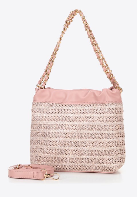 Bolso bandolera tejido Wittchen Woman con cadenas en polipropileno rosa - Image 2