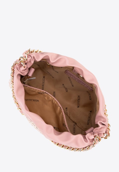 Bolso bandolera tejido Wittchen Woman con cadenas en polipropileno rosa - Image 3