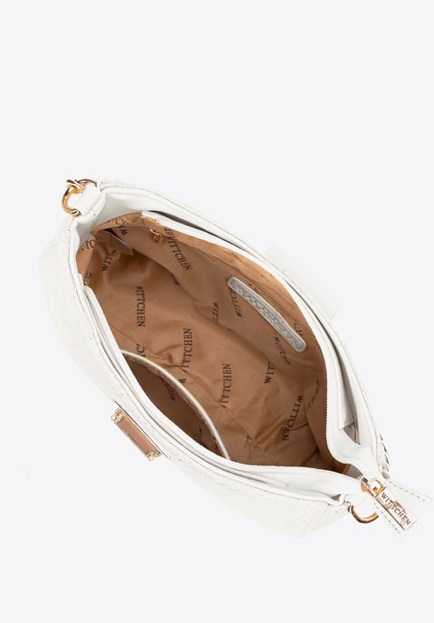 Bolso bandolera Wittchen para mujer, color crema, tejido, polipropileno - Image 4