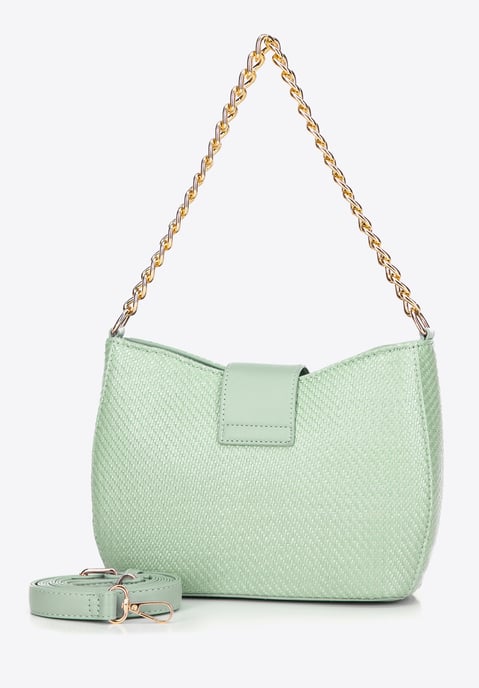 Bolso bandolera Wittchen para mujer de polipropileno verde tejido - Image 2
