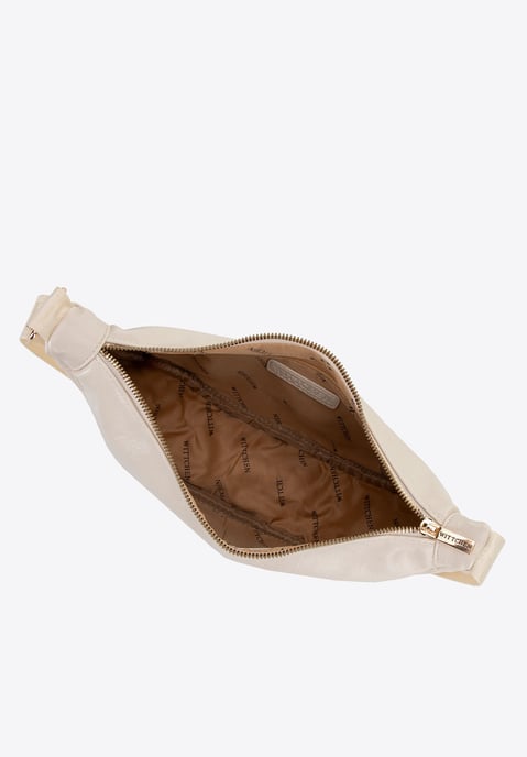 Bolso bandolera de mujer Wittchen con correa ancha, color crema, piel ecológica - Image 3