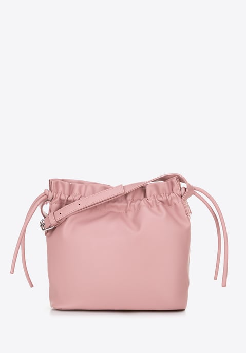 Bolso bandolera Wittchen para mujer con lazos decorativos, rosa, piel sintética - Image 2