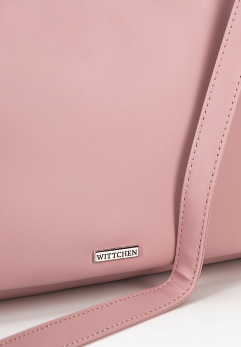 Bolso bandolera Wittchen para mujer con lazos decorativos, rosa, piel sintética - Image 4