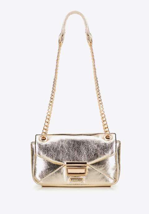 Minibolso bandolera Wittchen para mujer en piel ecológica dorada brillante - Image 2