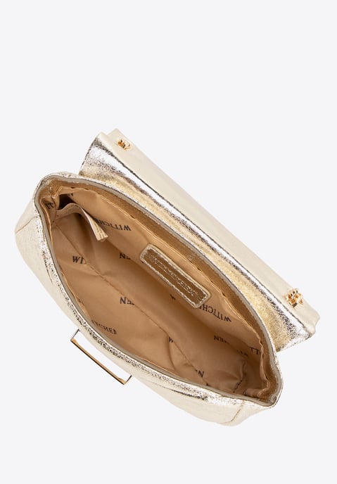 Minibolso bandolera Wittchen para mujer en piel ecológica dorada brillante - Image 4