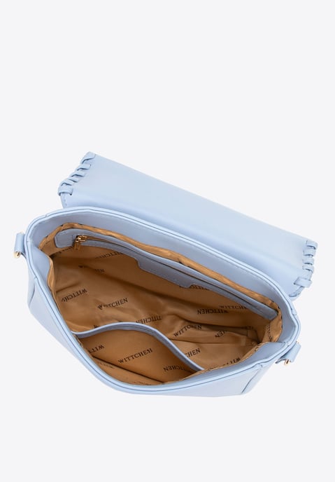 Bolso bandolera Wittchen para mujer con solapa, azul, piel sintética - Image 3