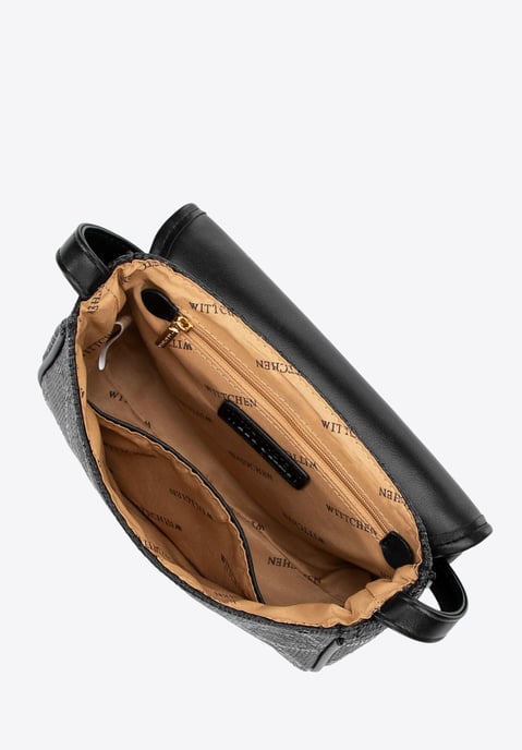 Bolso bandolera trenzado con solapa Wittchen Woman, polipropileno negro - Image 3