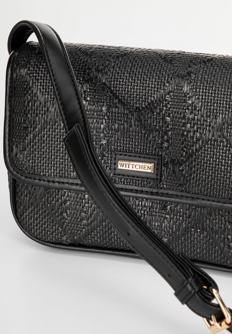 Bolso bandolera trenzado con solapa Wittchen Woman, polipropileno negro - Image 4