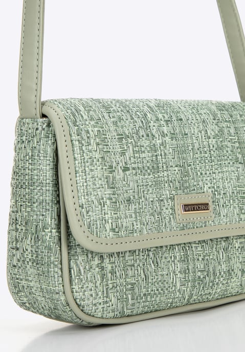 Bolso bandolera trenzado Wittchen Woman con solapa, pequeño - Image 4
