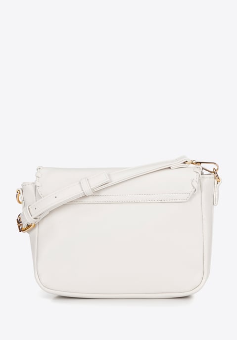 Bolso bandolera Wittchen para mujer con solapa ribeteada, color crema - Image 2