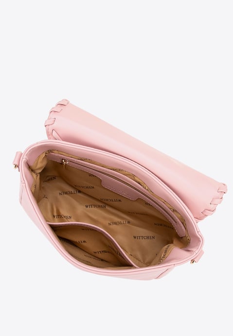 Bolso bandolera Wittchen para mujer con solapa, rosa, piel ecológica - Image 3