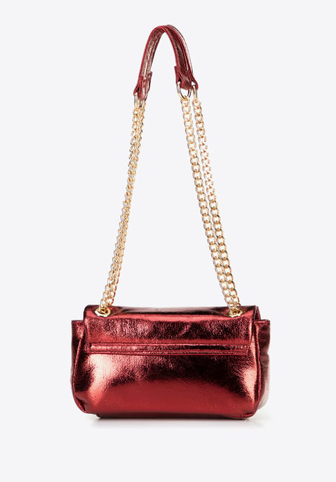 Mini bolso bandolera Wittchen para mujer en piel sintética roja brillante - Image 2