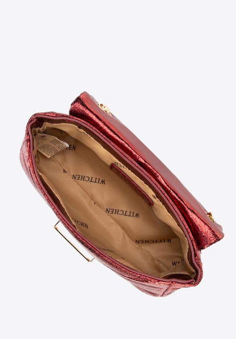 Mini bolso bandolera Wittchen para mujer en piel sintética roja brillante - Image 3