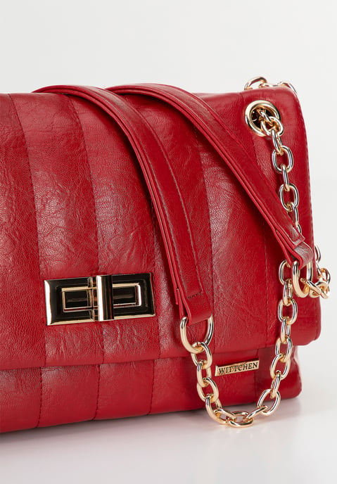 Bolso bandolera de piel sintética para mujer Wittchen, dos compartimentos - Image 6