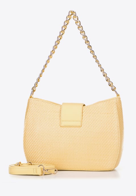 Bolso bandolera Wittchen para mujer de polipropileno amarillo tejido - Image 2