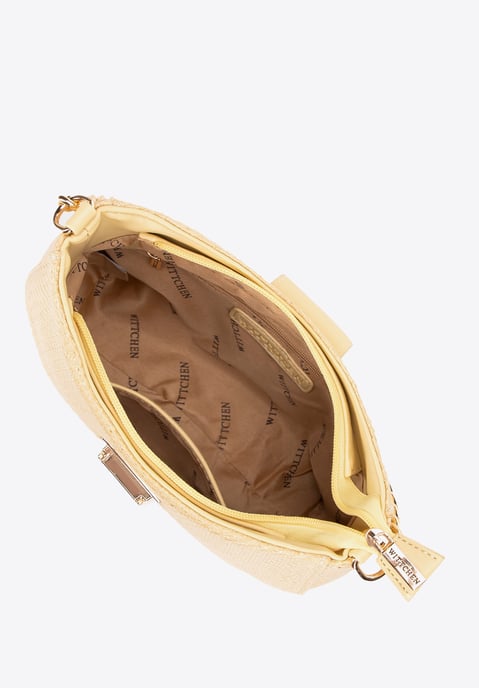Bolso bandolera Wittchen para mujer de polipropileno amarillo tejido - Image 3