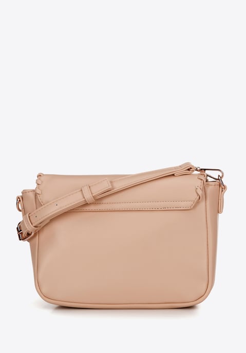 Bolso bandolera de mujer Wittchen con solapa ribeteada, beige, piel ecológica - Image 2