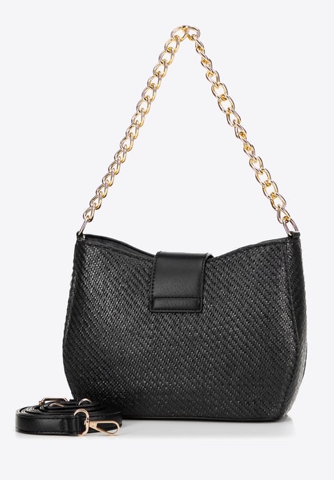 Bolso bandolera Wittchen para mujer, negro, tejido, polipropileno - Image 2
