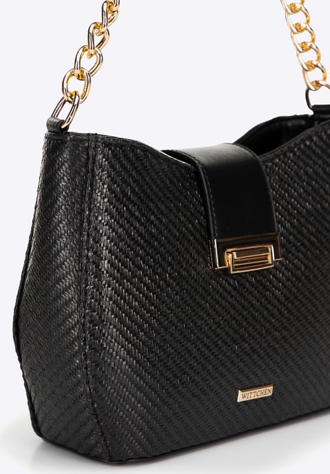 Bolso bandolera Wittchen para mujer, negro, tejido, polipropileno - Image 4
