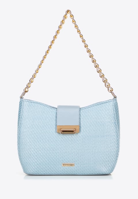 Bolso bandolera Wittchen para mujer, tejido azul, polipropileno - Image 1
