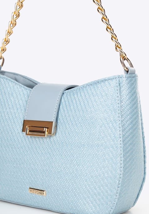 Bolso bandolera Wittchen para mujer, tejido azul, polipropileno - Image 4