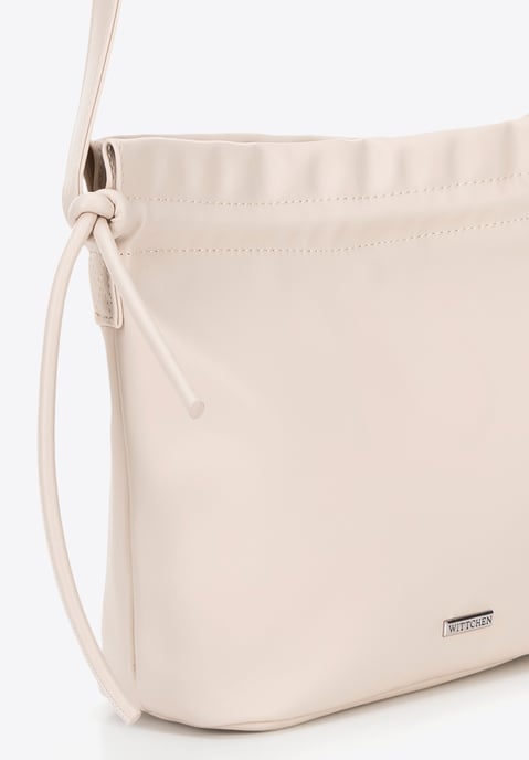 Bolso bandolera de mujer Wittchen con lazos decorativos, color crema - Image 4