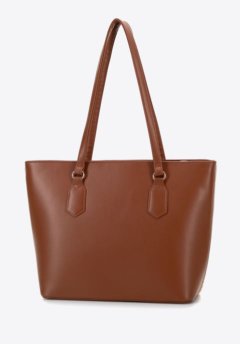 Bolso Shopper Mujer Wittchen en ecopiel y trenza beige y marrón poliuretano - Image 3