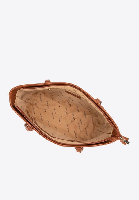 Bolso Shopper Mujer Wittchen en ecopiel y trenza beige y marrón poliuretano - Image 4