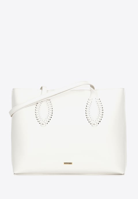 Bolso shopper Wittchen para mujer de piel sintética con detalles tejidos - Image 1