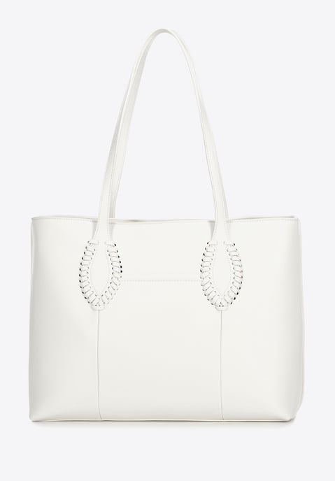 Bolso shopper Wittchen para mujer de piel sintética con detalles tejidos - Image 4