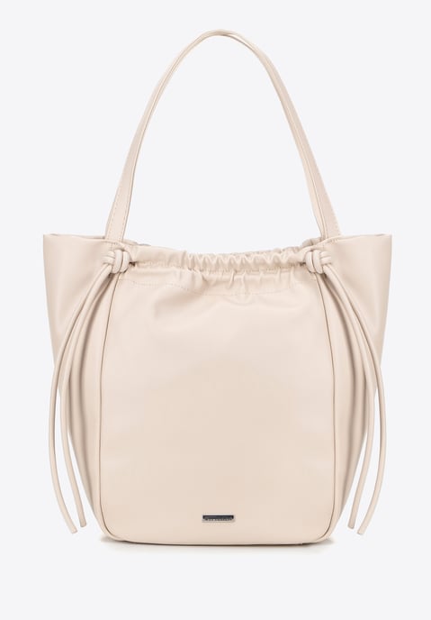Bolso shopper para mujer Wittchen de piel ecológica con cordones decorativos - Image 2