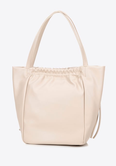 Bolso shopper para mujer Wittchen de piel ecológica con cordones decorativos - Image 3