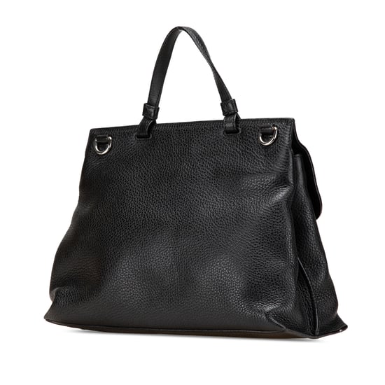 Bolso de cuero con asa de bambú - Image 2