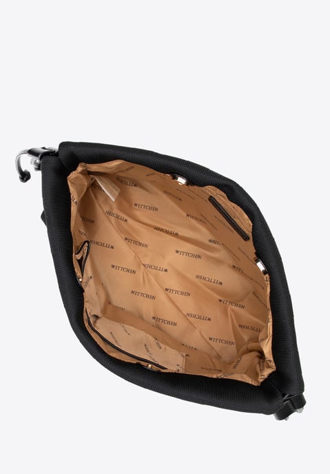 Bolso tipo cubo Wittchen para mujer con cordones, poliéster negro - Image 4