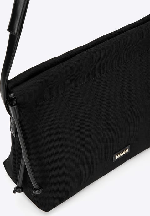 Bolso tipo cubo Wittchen para mujer con cordones, poliéster negro - Image 5