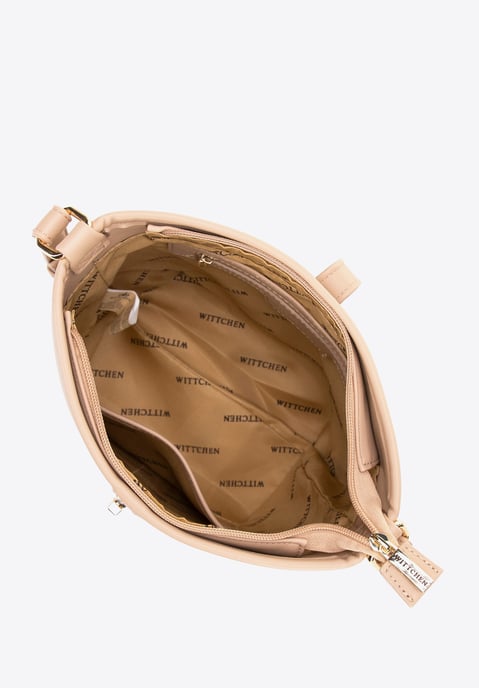 Bolso tipo cubo de piel sintética beige para mujer de Wittchen - Image 3