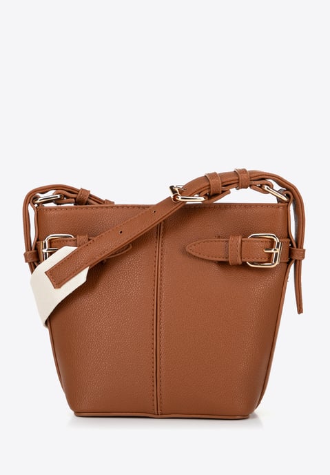 Bolso pequeño tipo cubo Wittchen Woman de piel sintética marrón - Image 2