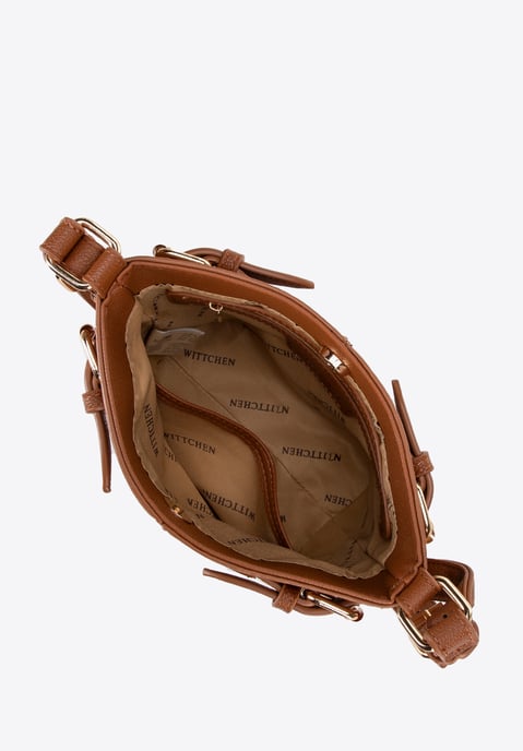 Bolso pequeño tipo cubo Wittchen Woman de piel sintética marrón - Image 3