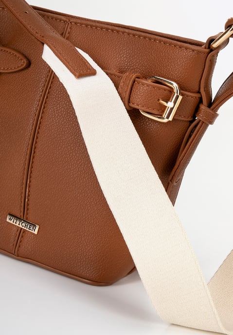 Bolso pequeño tipo cubo Wittchen Woman de piel sintética marrón - Image 4
